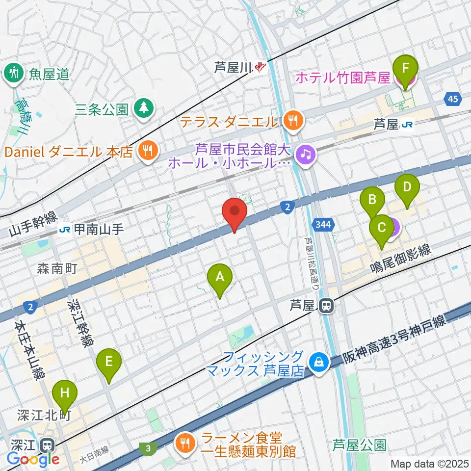 ビートショップ周辺のホテル一覧地図
