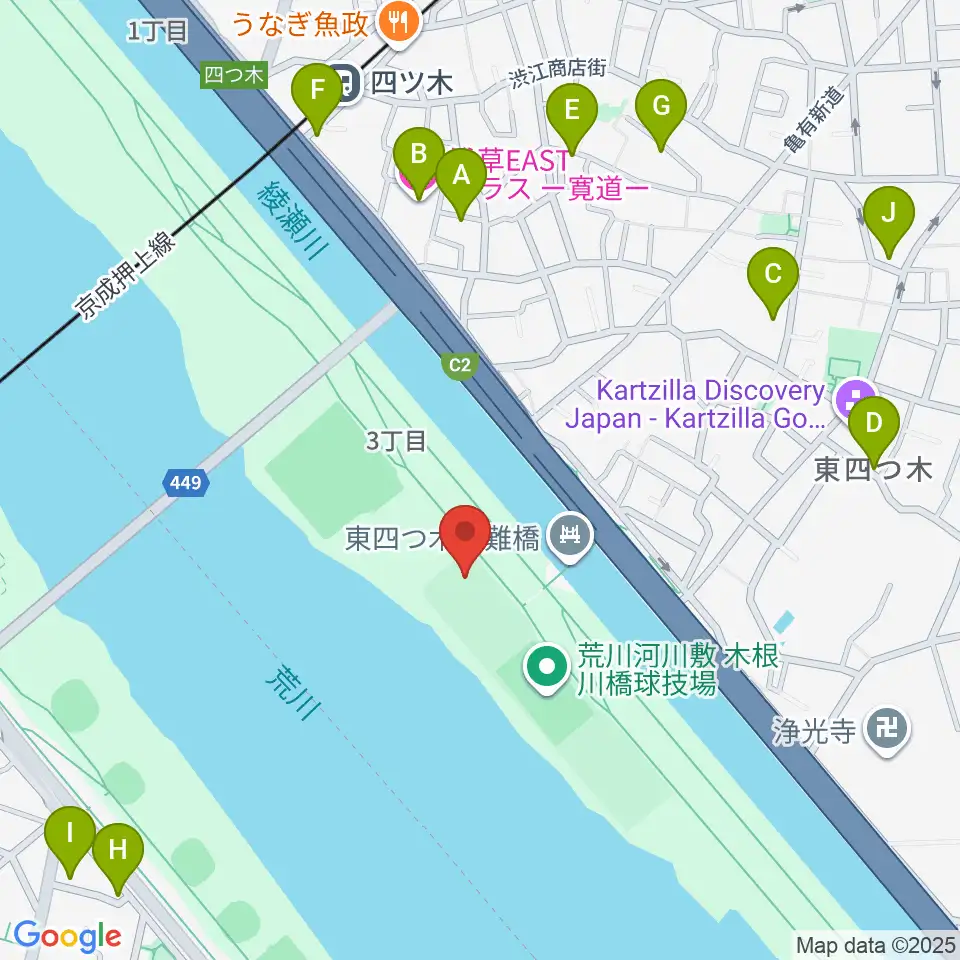 木根川橋少年野球場周辺のホテル一覧地図