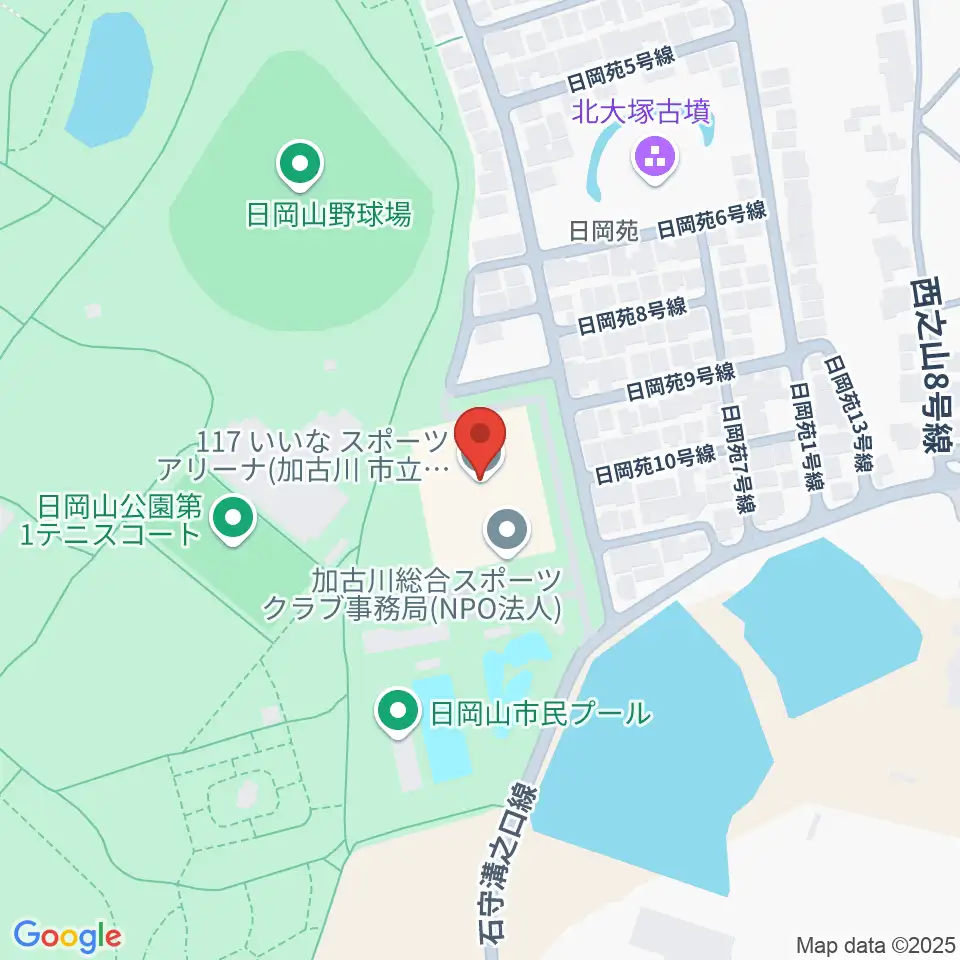 117いいなスポーツアリーナ周辺のホテル一覧地図