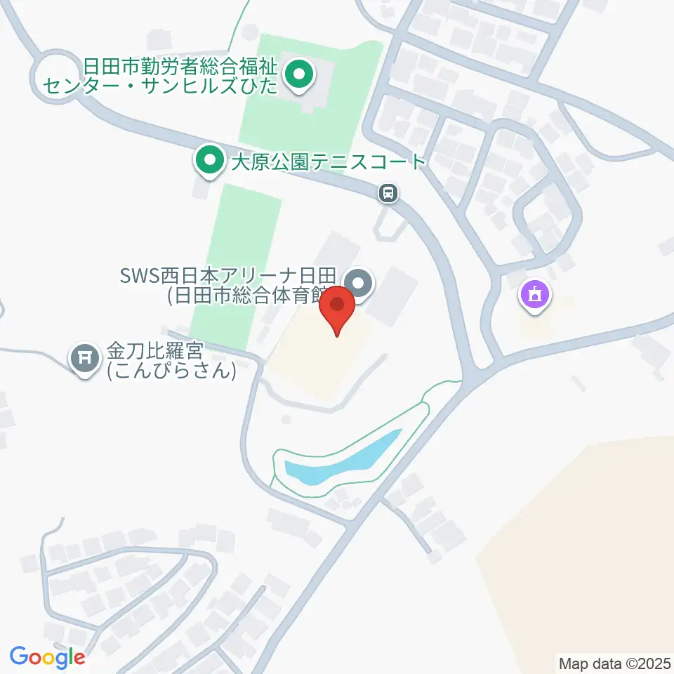 SWS西日本アリーナ日田周辺のホテル一覧地図