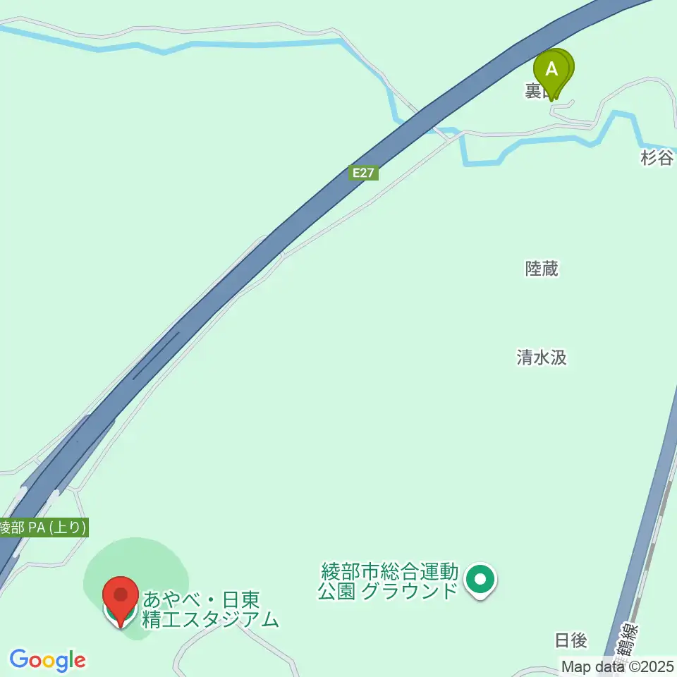 あやべ・日東精工スタジアム周辺のホテル一覧地図