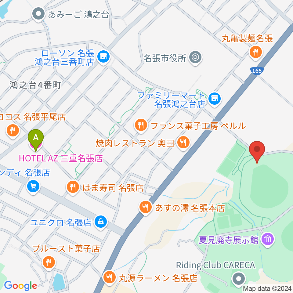 メイハンスタジアム周辺のホテル一覧地図