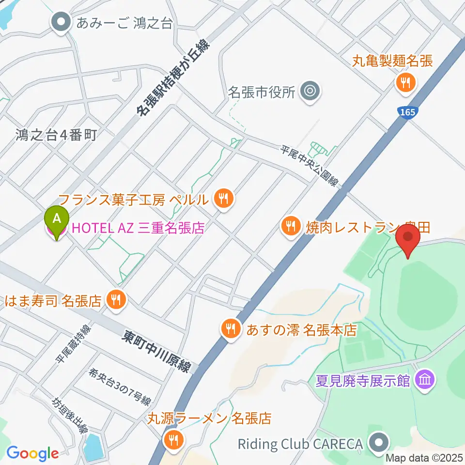 メイハンスタジアム周辺のホテル一覧地図