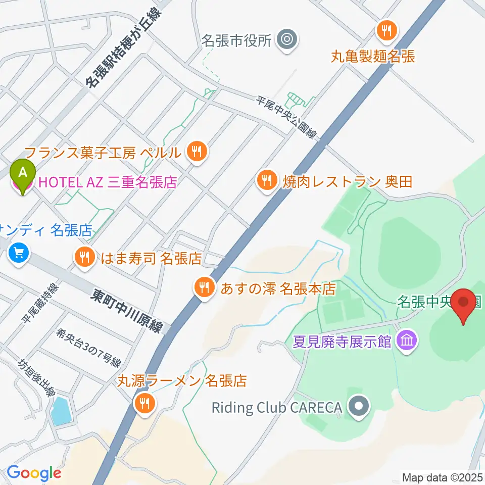 メイハンフィールド周辺のホテル一覧地図