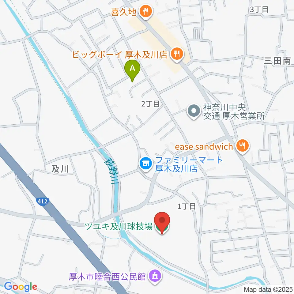 ツユキ及川球技場周辺のホテル一覧地図