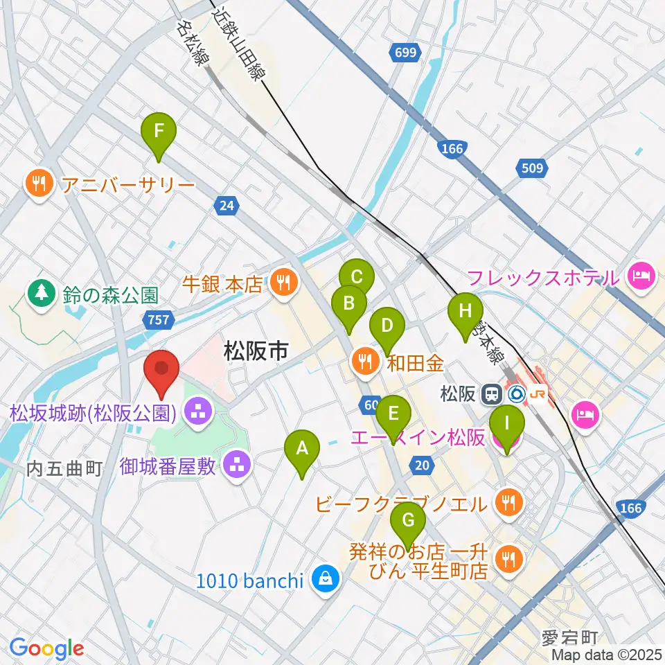 竹輝銅庵モーモースタジアム周辺のホテル一覧地図