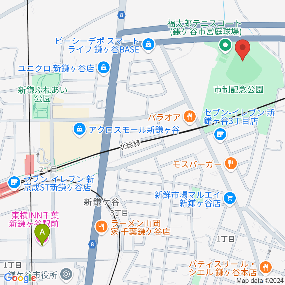 福太郎野球場周辺のホテル一覧地図