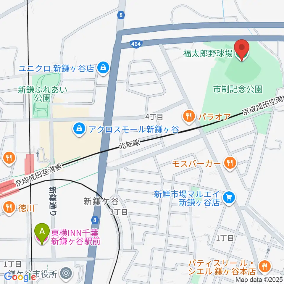 福太郎野球場周辺のホテル一覧地図