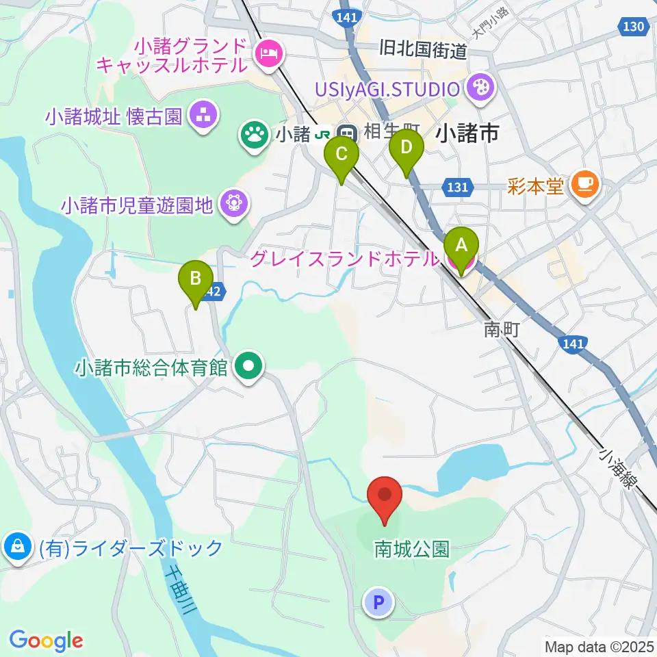 大栄小諸球場周辺のホテル一覧地図