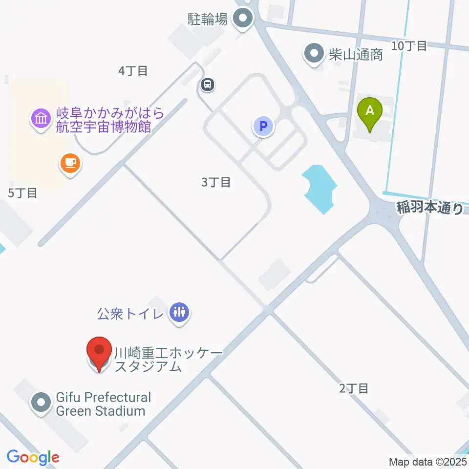 川崎重工ホッケースタジアム周辺のホテル一覧地図
