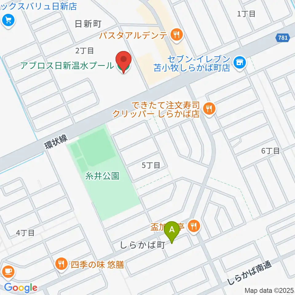 アブロス日新温水プール周辺のホテル一覧地図