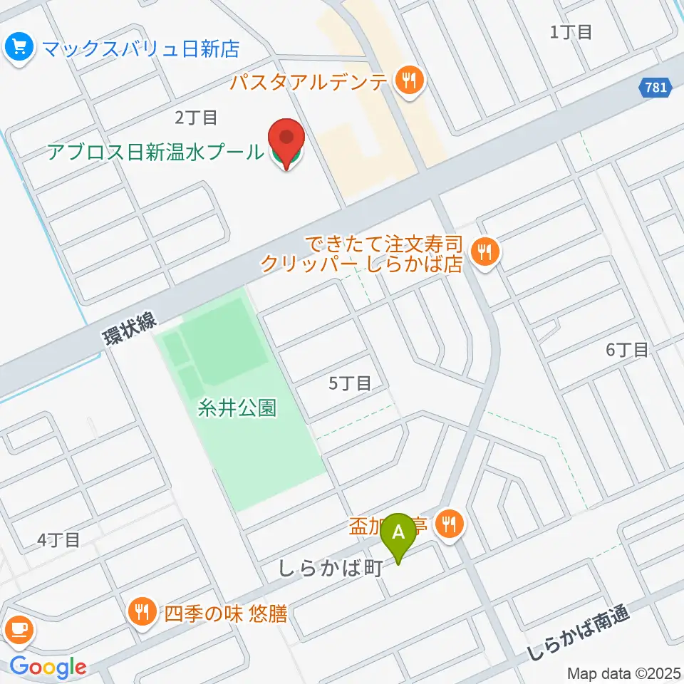 アブロス日新温水プール周辺のホテル一覧地図