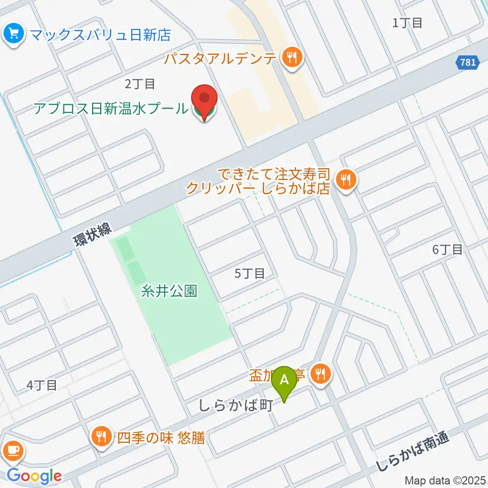 アブロス日新温水プール周辺のホテル一覧地図