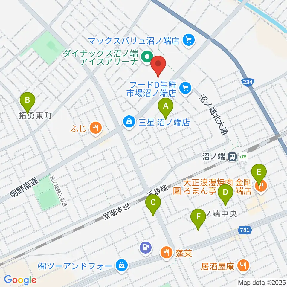 アブロス沼ノ端スポーツセンター周辺のホテル一覧地図