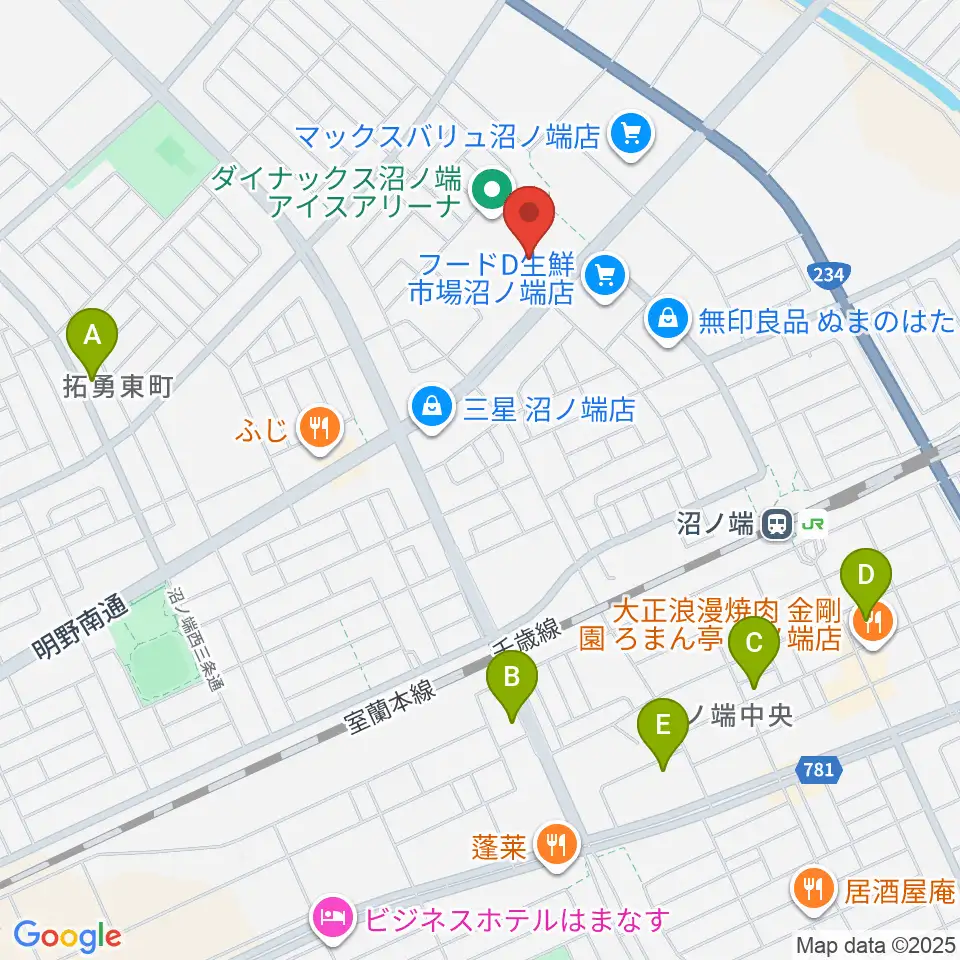 アブロス沼ノ端スポーツセンター周辺のホテル一覧地図