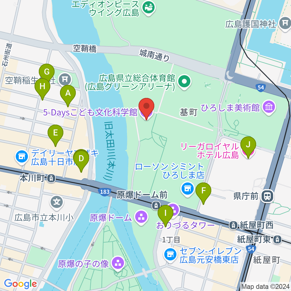 5-Daysこども文化科学館周辺のホテル一覧地図