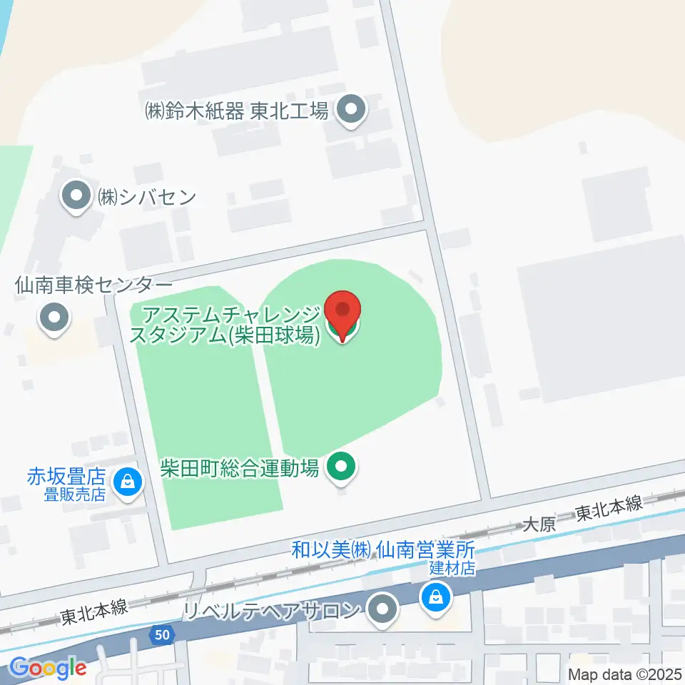 アステムチャレンジスタジアム周辺のホテル一覧地図