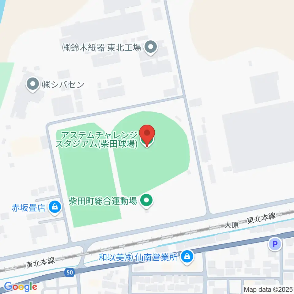 アステムチャレンジスタジアム周辺のホテル一覧地図