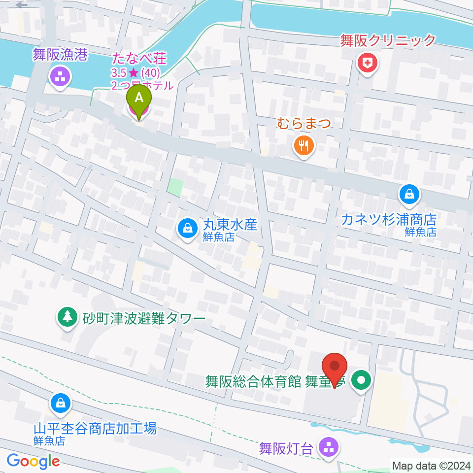 浜松市舞阪総合体育館周辺のホテル一覧地図