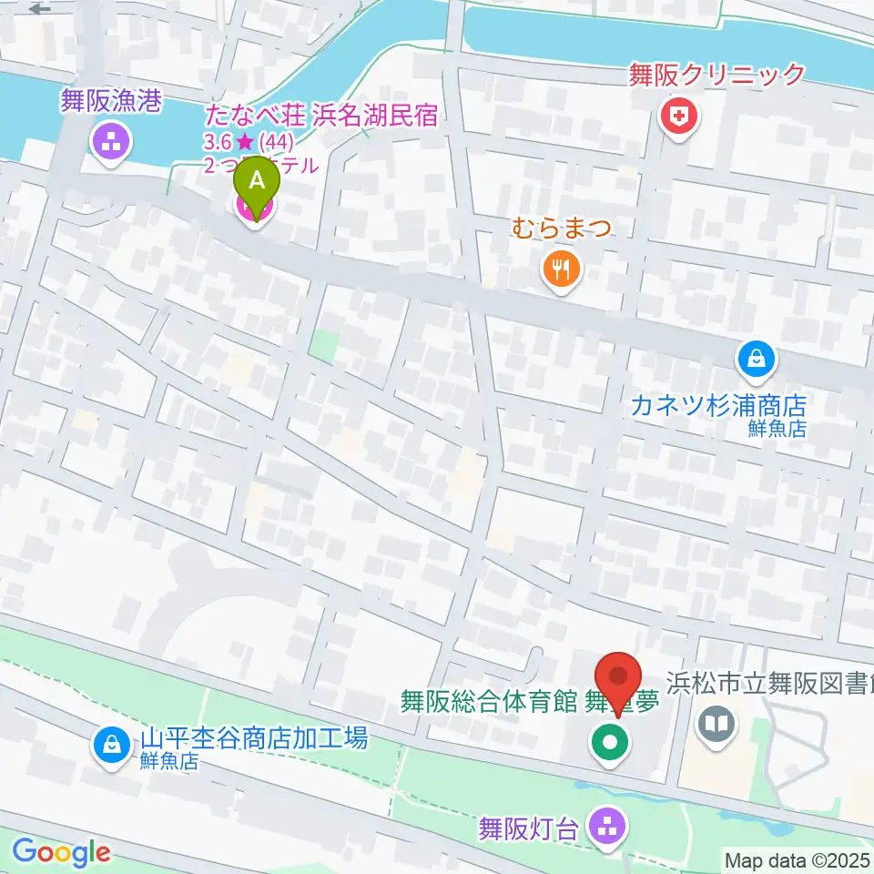 浜松市舞阪総合体育館周辺のホテル一覧地図