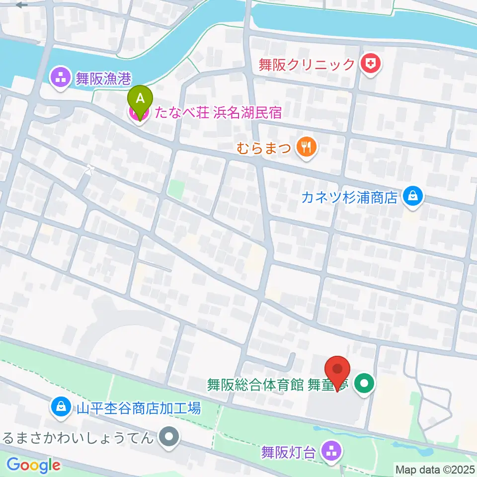 浜松市舞阪総合体育館周辺のホテル一覧地図