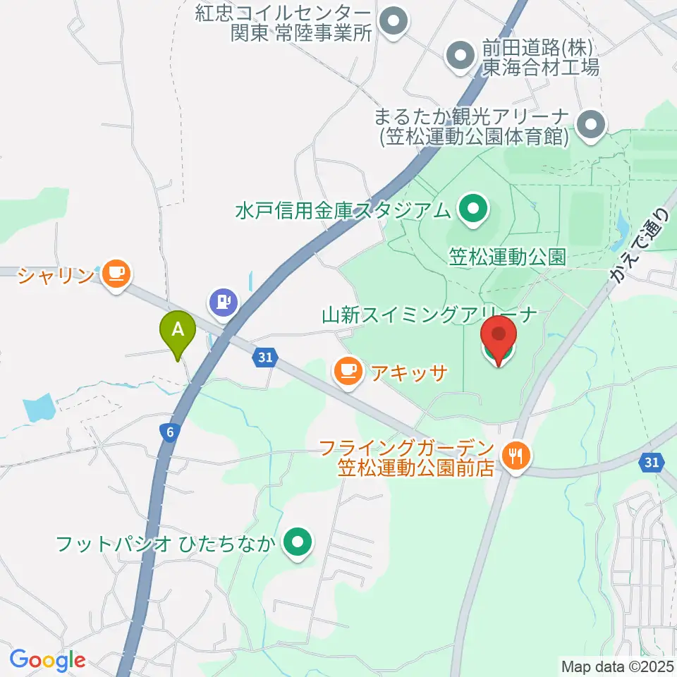 山新スイミングアリーナ周辺のホテル一覧地図