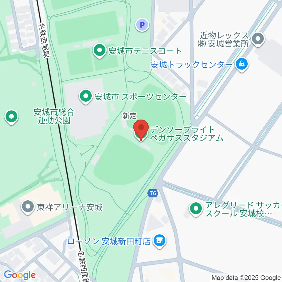 デンソーブライトペガサススタジアム周辺のホテル一覧地図