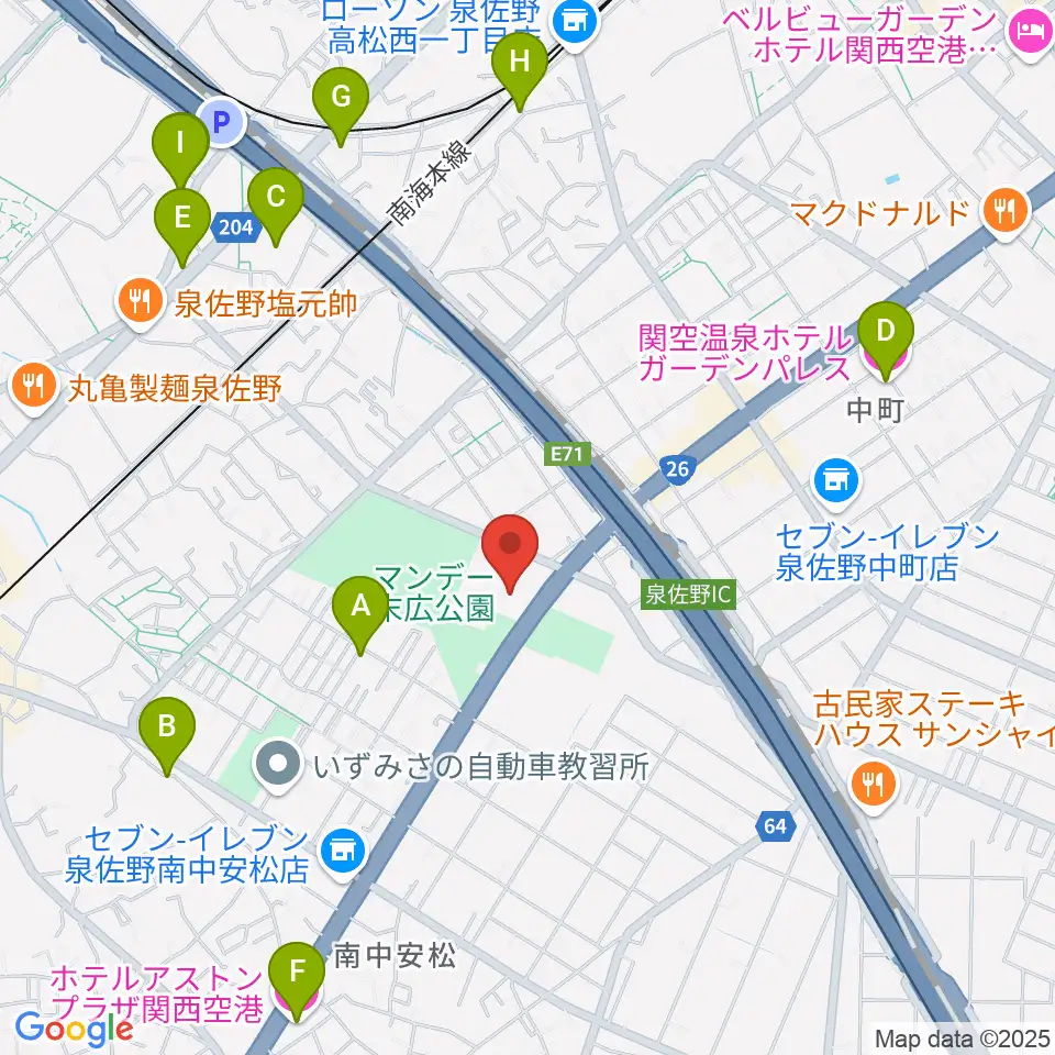 J:COM末広体育館周辺のホテル一覧地図