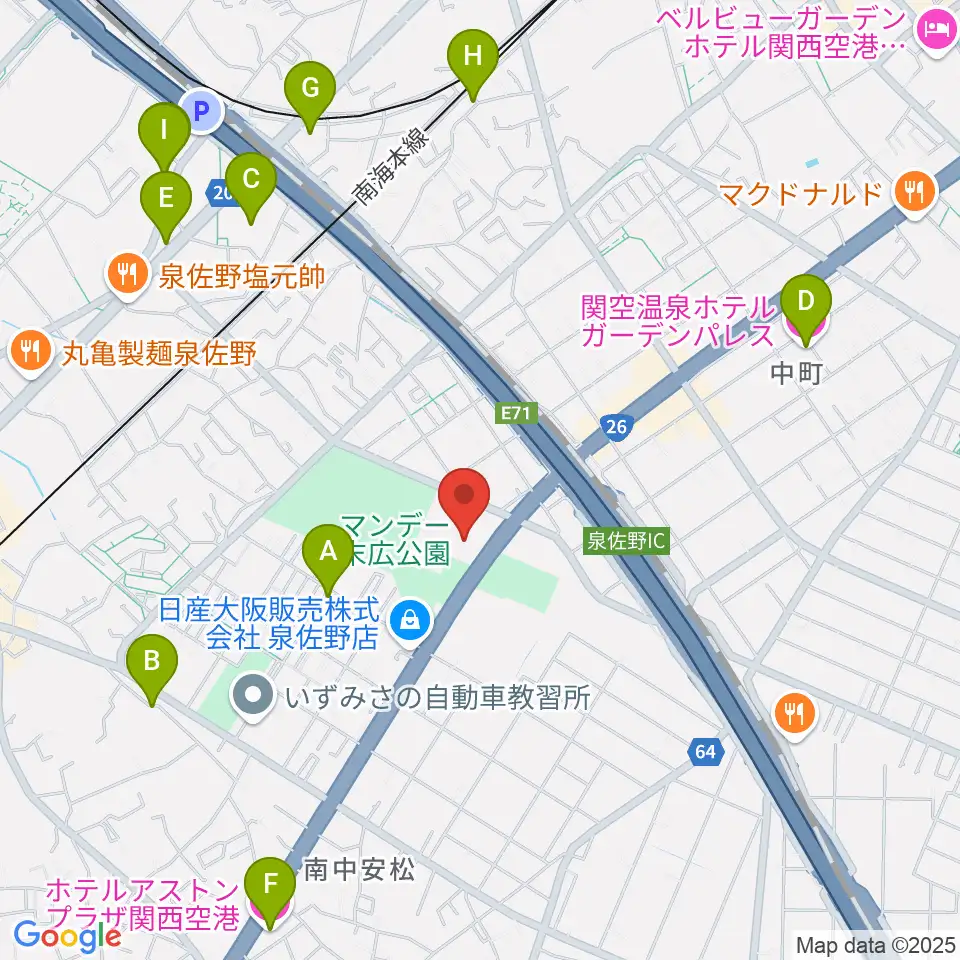 J:COM末広体育館周辺のホテル一覧地図