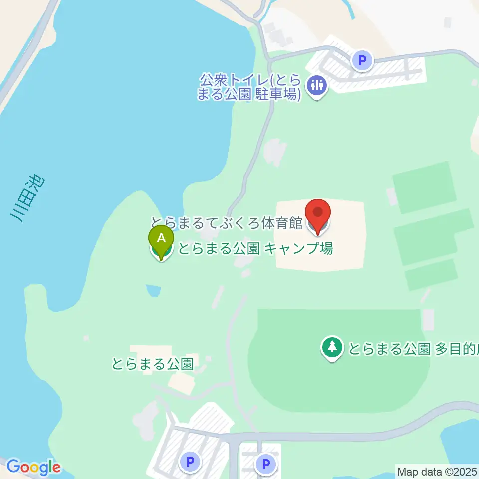 とらまるてぶくろ体育館周辺のホテル一覧地図