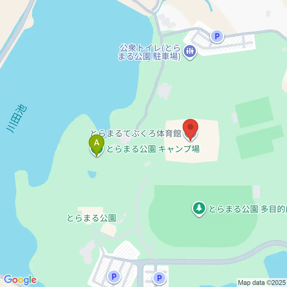 とらまるてぶくろ体育館周辺のホテル一覧地図
