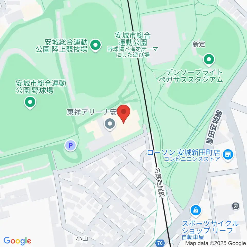 東祥アリーナ安城周辺のホテル一覧地図