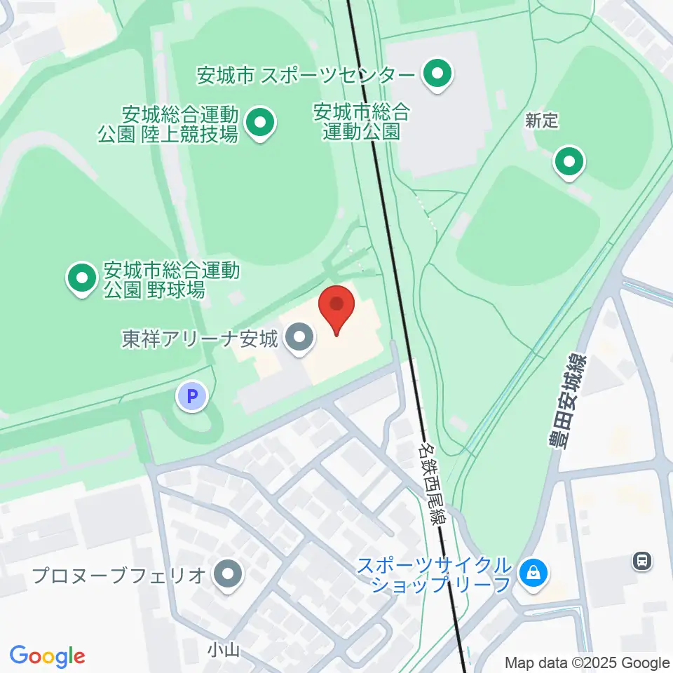 東祥アリーナ安城周辺のホテル一覧地図