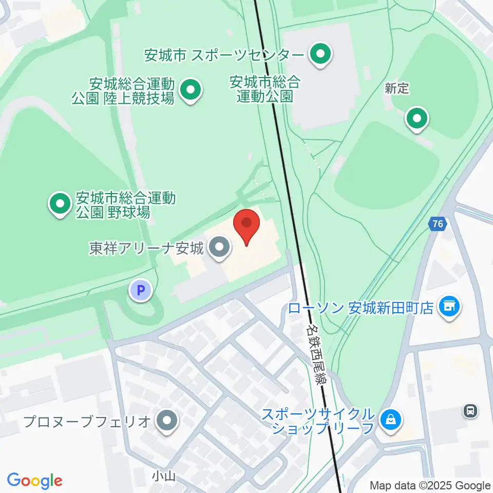 東祥アリーナ安城周辺のホテル一覧地図