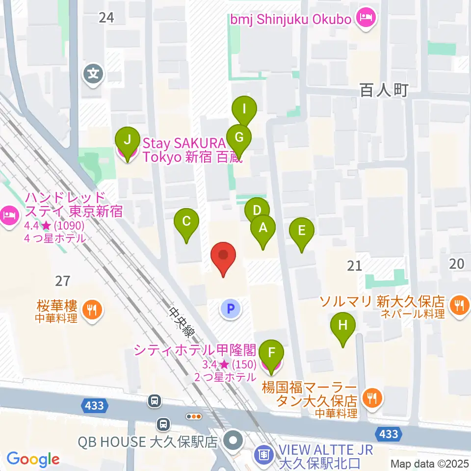 クラシックスペース100周辺のホテル一覧地図