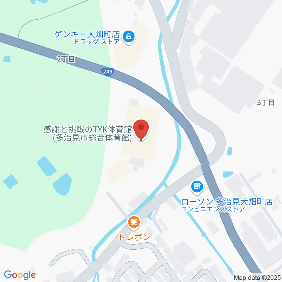 感謝と挑戦のTYK体育館周辺のホテル一覧地図