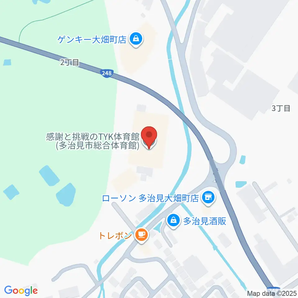 感謝と挑戦のTYK体育館周辺のホテル一覧地図