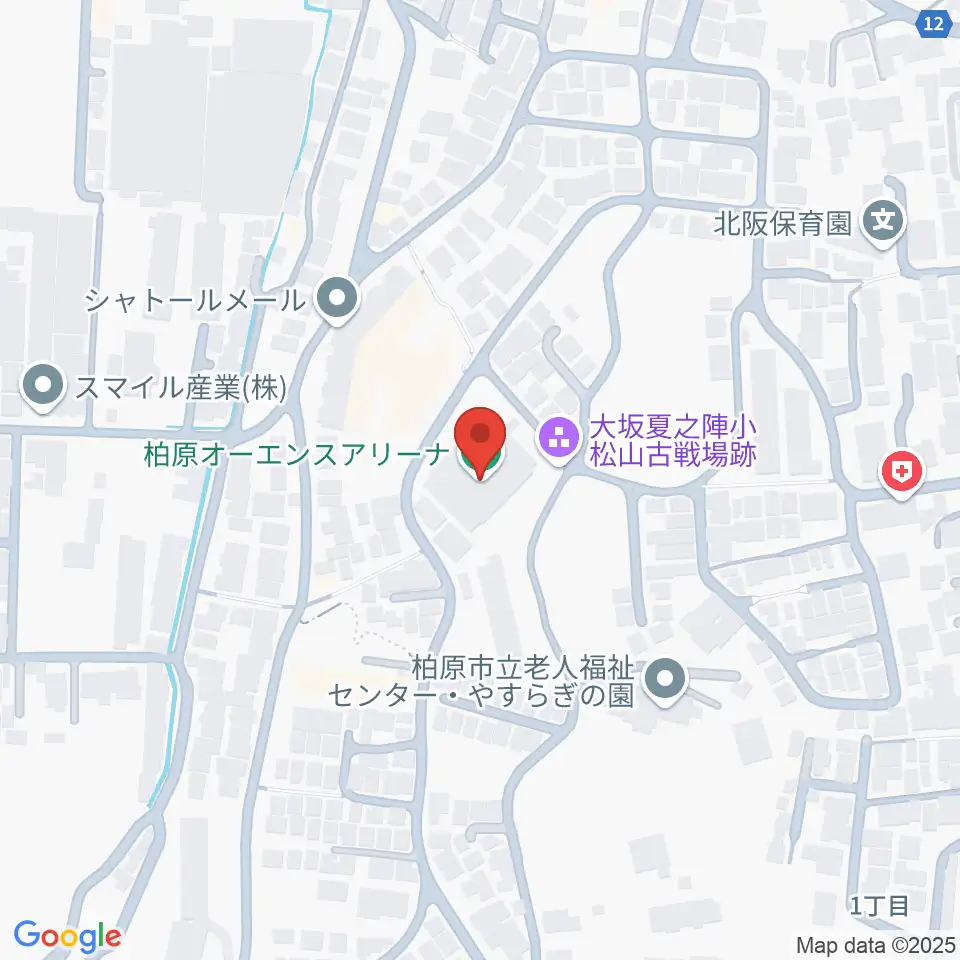 柏原オーエンスアリーナ周辺のホテル一覧地図
