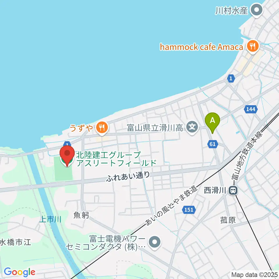 北陸建工グループ アスリートフィールド周辺のホテル一覧地図