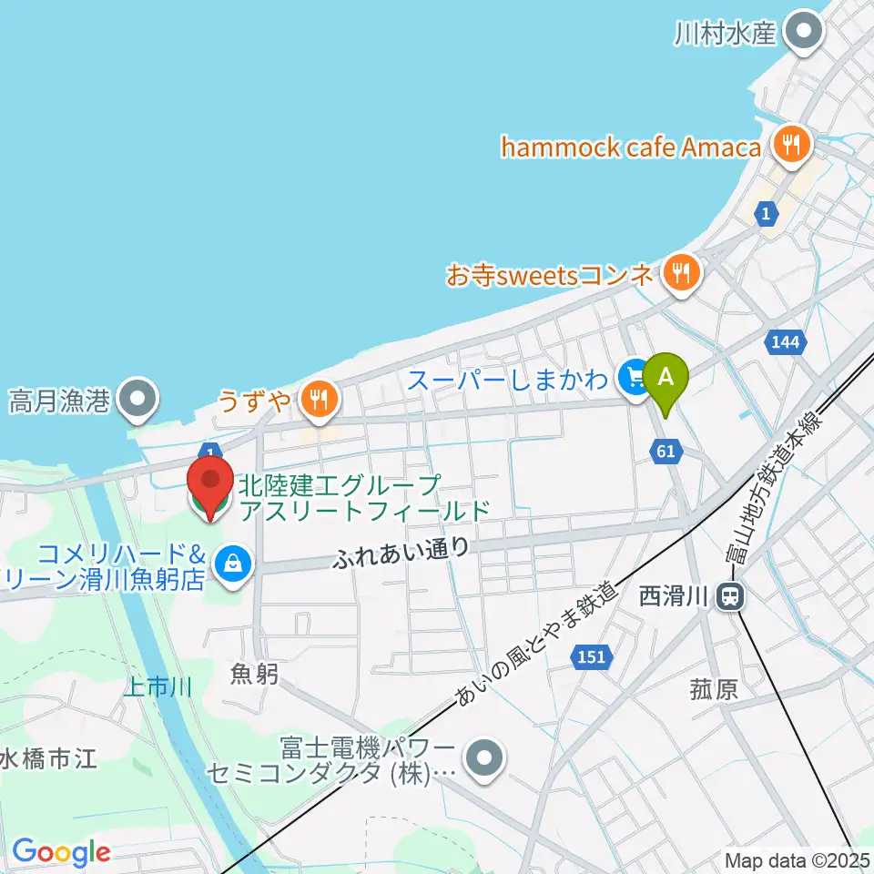 北陸建工グループ アスリートフィールド周辺のホテル一覧地図