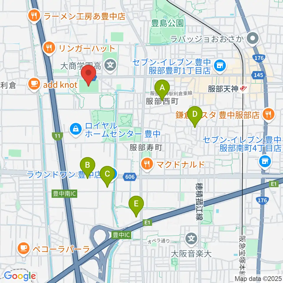 マリンフード豊中マルチグラウンド周辺のホテル一覧地図