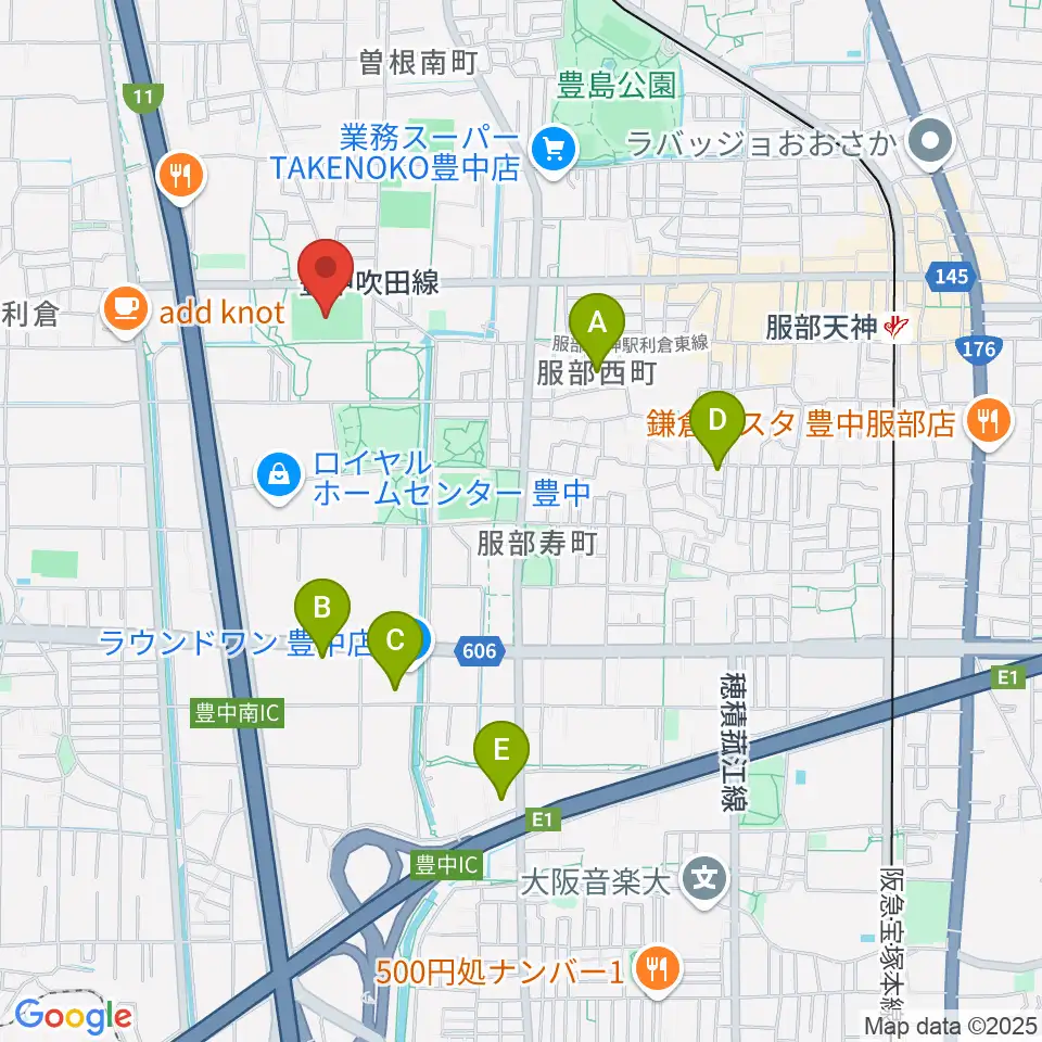 マリンフード豊中マルチグラウンド周辺のホテル一覧地図