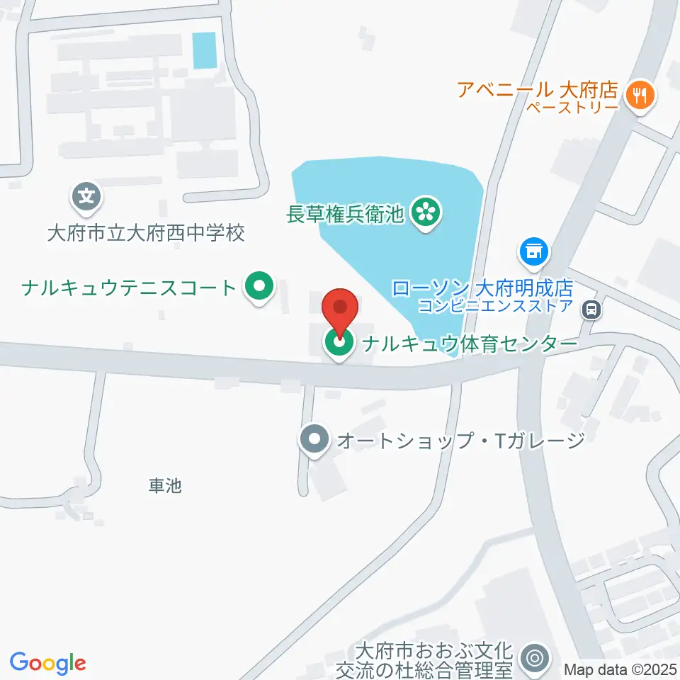 ナルキュウ体育センター周辺のホテル一覧地図