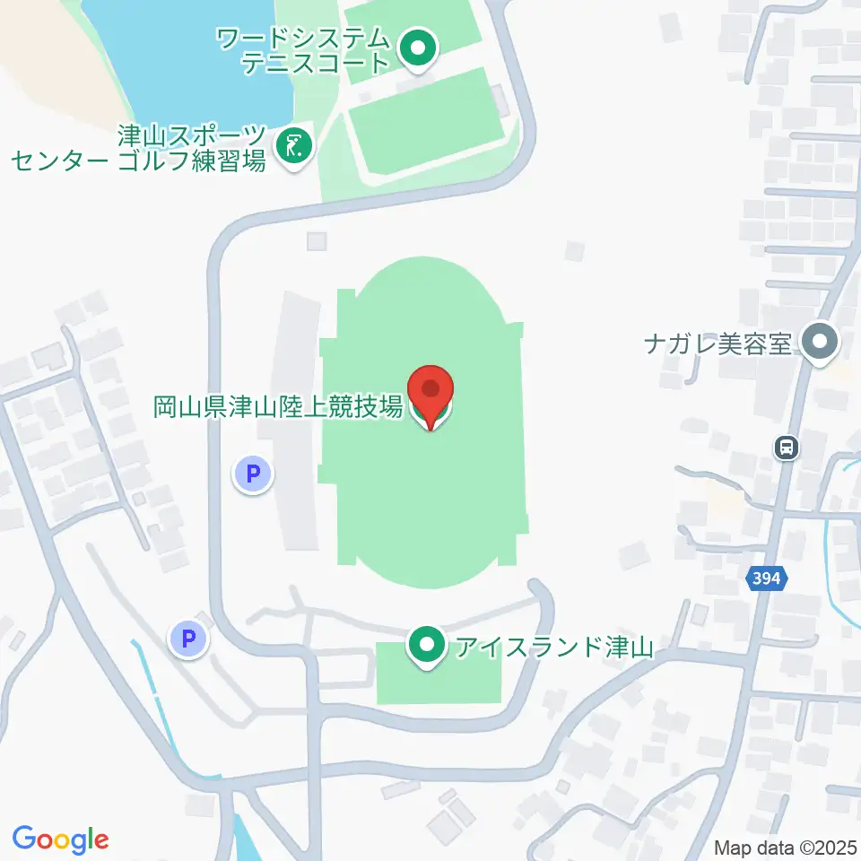 岡山県津山陸上競技場周辺のホテル一覧地図