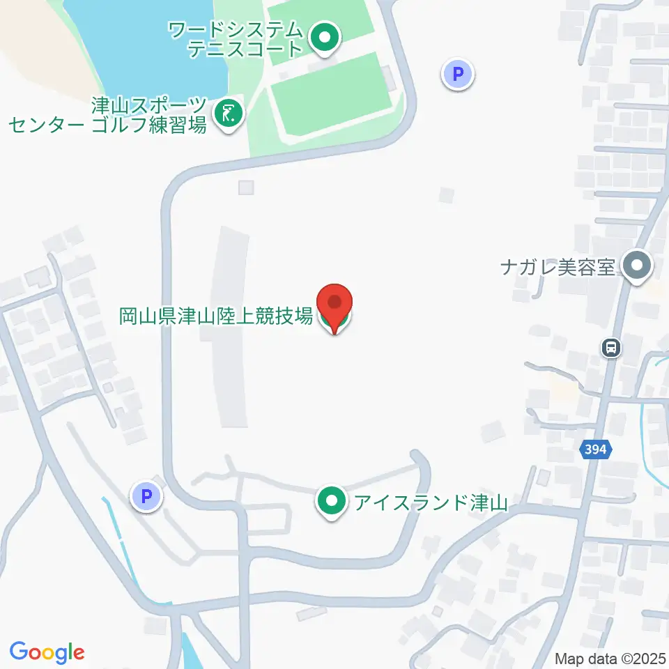 岡山県津山陸上競技場周辺のホテル一覧地図