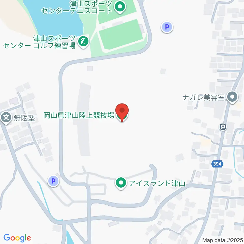 岡山県津山陸上競技場周辺のホテル一覧地図