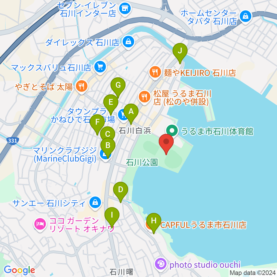 エナジックスタジアム石川周辺のホテル一覧地図