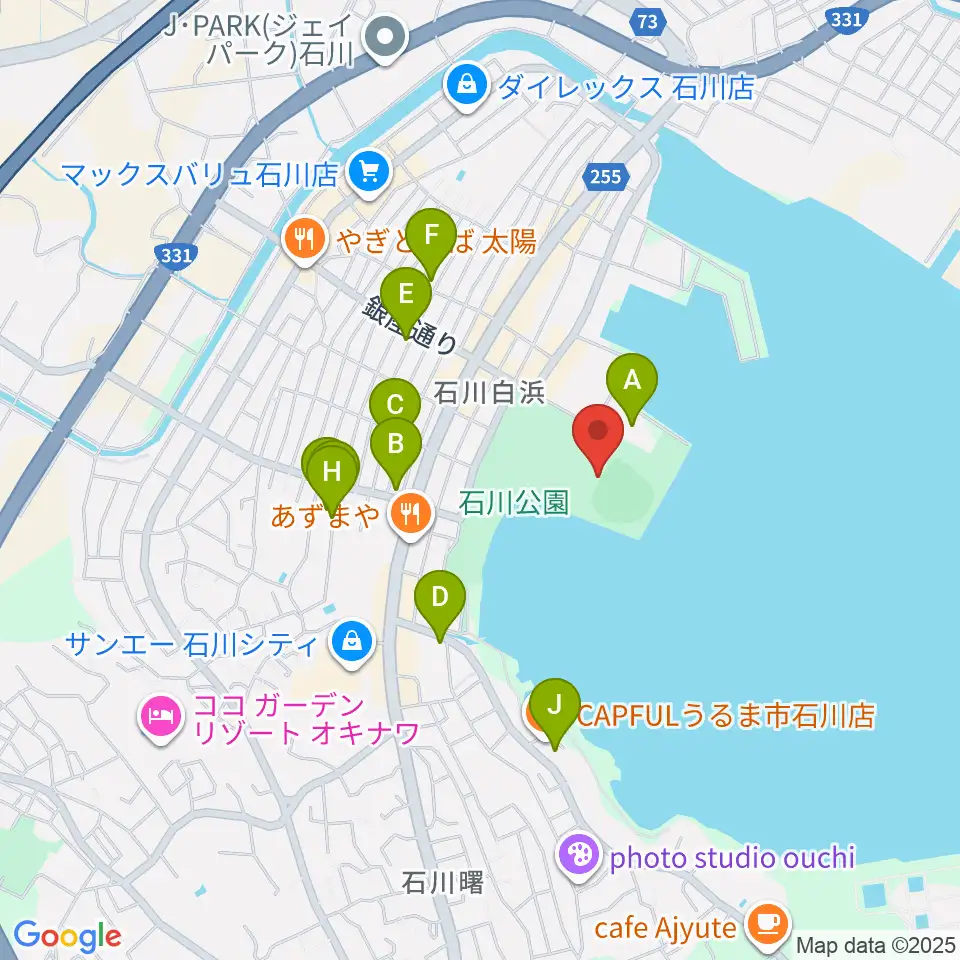 エナジックスタジアム石川周辺のホテル一覧地図