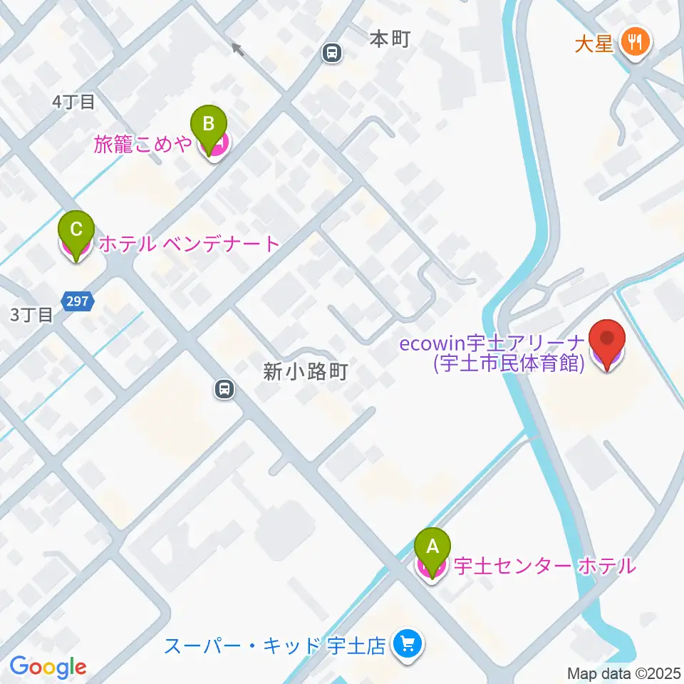 ecowin宇土アリーナ周辺のホテル一覧地図