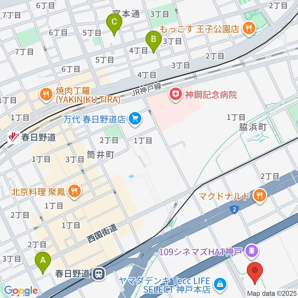 Sysmex Kobe Ice Campus周辺のホテル一覧地図